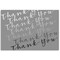 Great Papers! Thank You Note Card and White Envelope, Silver Foil Cursive, 4.75" x 3.375"(folded), 50 count